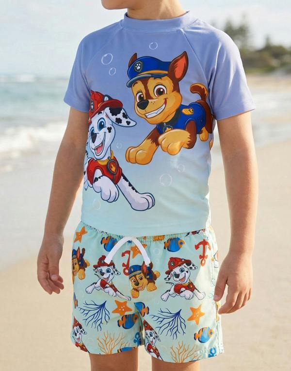 Vanilla Underground Paw Patrol Boys Blue Underwater Pups 2 Piece Swim Set