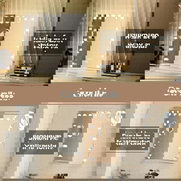 Emitto LED Hollywood Makeup Mirror Vanity Light Mirror 14 Dimmable LED Bulbs