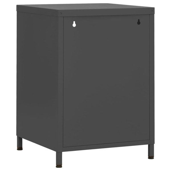 Berkfield Nightstand Anthracite 35x35x51 cm Steel