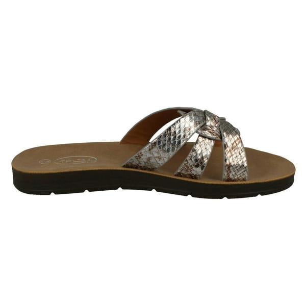 Spot On Ladies Spot On Knot Vamp Mules F00342