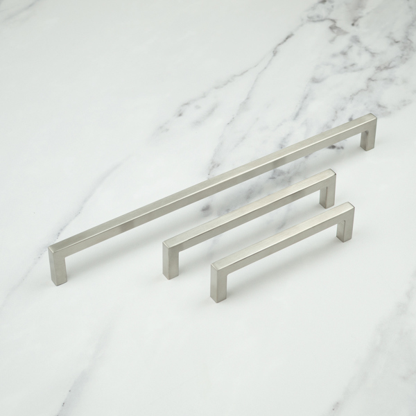 Handle & Home Brushed Nickel Square Cabinet Handles