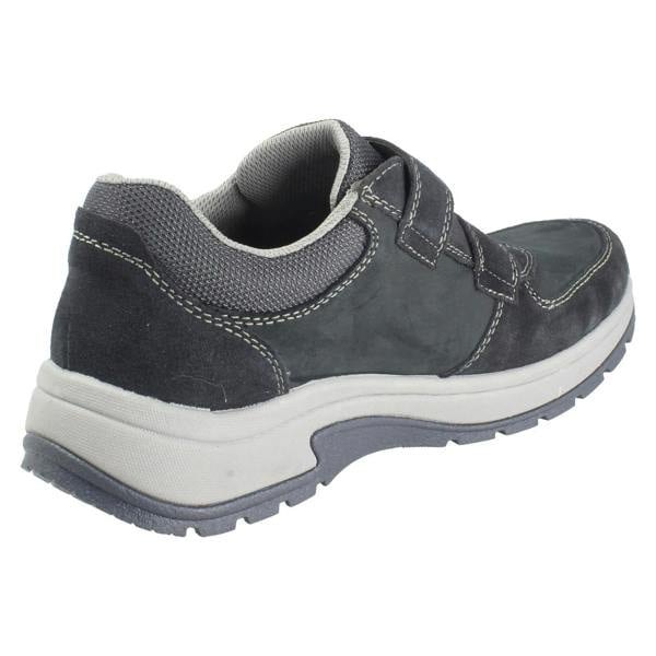 Rieker Mens Rieker Casual Hook and Loop Dual Strap Wide Fit Shoes 11051