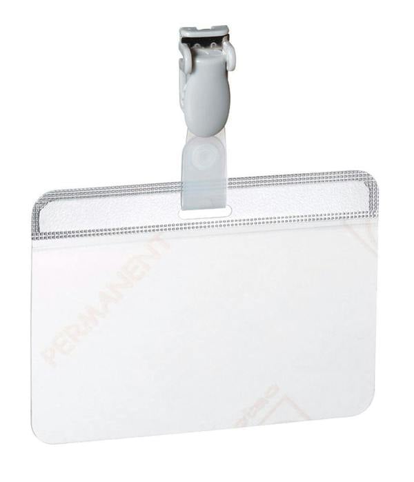 Durable Self-Laminating Clip Name Badge ID Card Holders | 25 Pack | 60 x 90mm