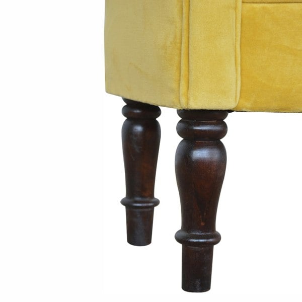 Artisan Furniture Mini Mustard Velvet Bench
