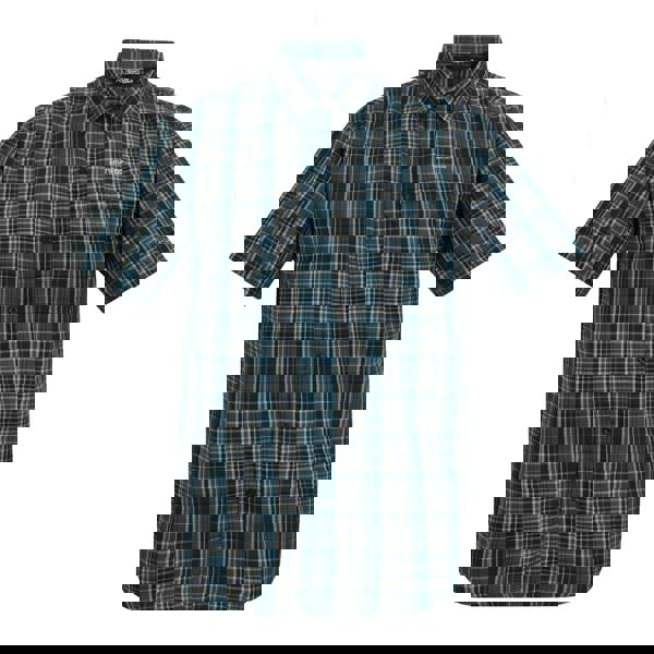 Regatta Mens Mindano Multi Check Short-Sleeved Shirt - Night Sky