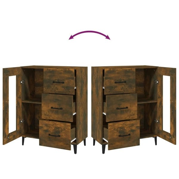 Berkfield Sideboard Smoked Oak 69.5x34x90 cm Engineered Wood