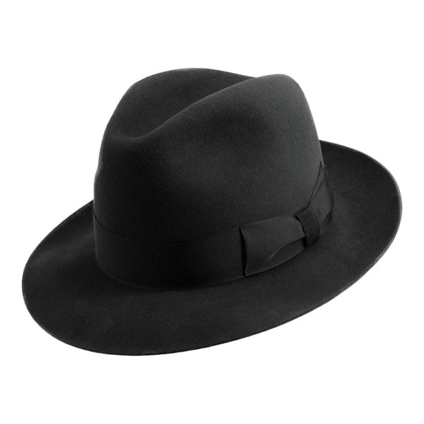 Gamble & Gunn 'Shirwell' Luxury Handmade Fur Felt Fedora - Dark Charcoal