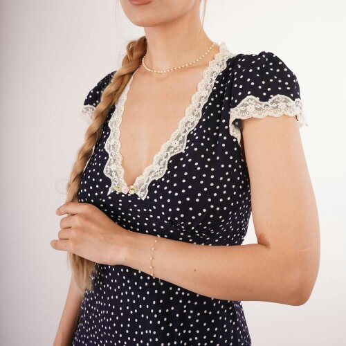 Spero London Fine Linked Pearl Sterling Silver Chain Necklace
