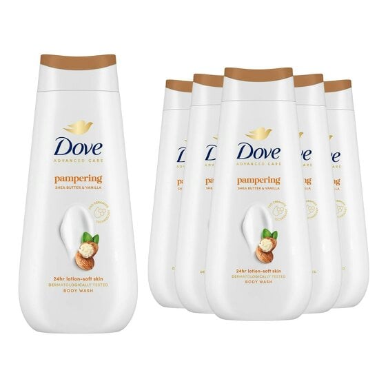 Dove Advanced Care Body Wash Pampering 24Hrs Renewing Micromoisture 225ml, 6pk