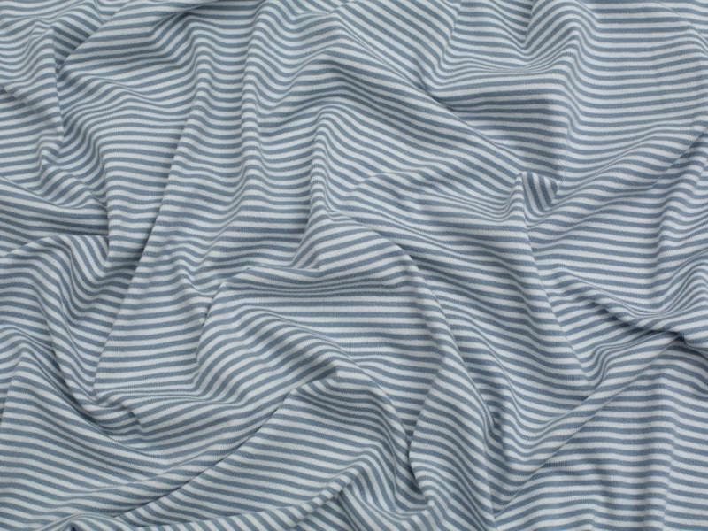 Minerva Core Range Cotton Jersey Stretch Knit Fabric - Stripes Design Dressmaking Fabric, 150 cm / 60" Wide - per metre