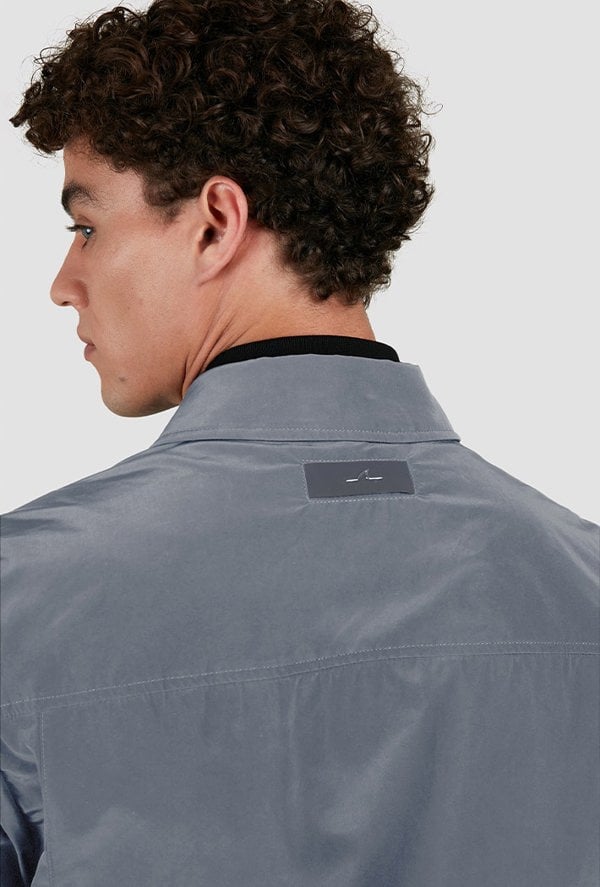 Paul & Shark Men's Shacket Re-130 High Density - Grey