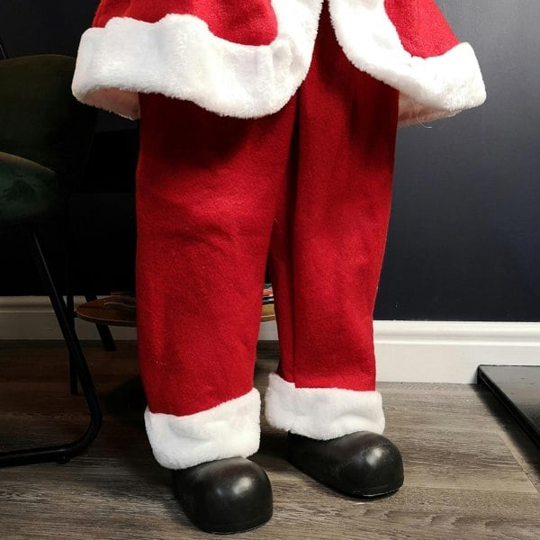 Samuel Alexander 1.1m Red Standing Santa Claus Indoor Decoration with Present and Green Sack