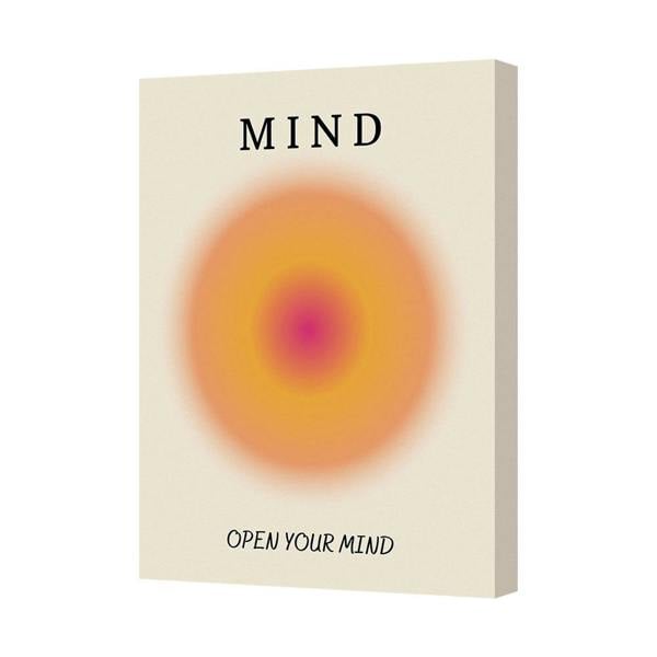 Benjamin Tate Design Mind Open Your Mind Canvas Art Print Abstract Orange Circle