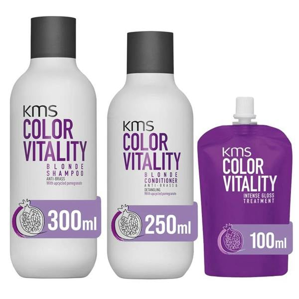 KMS Color Vitality Blonde Shampoo Conditioner Treatment