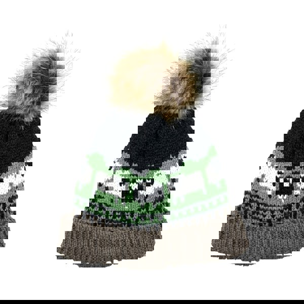 Aran Traditions Aran Knitted Pom Pom Sheep Beanie