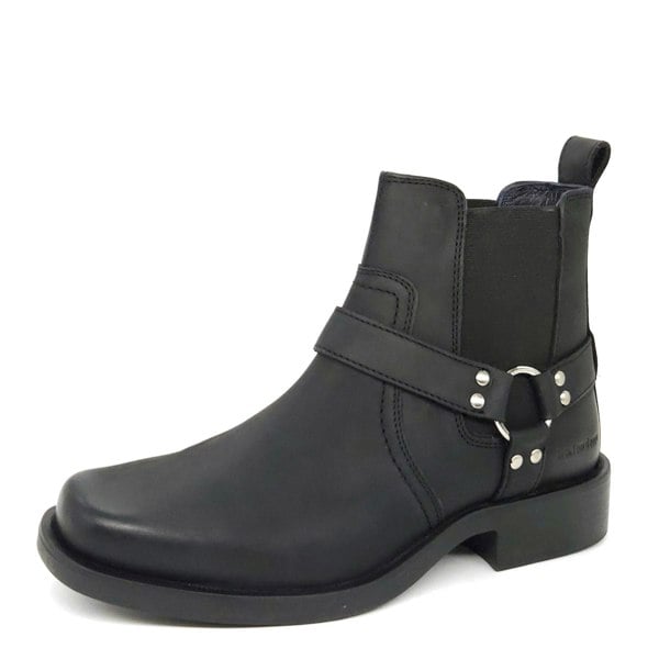 HX London Malden Western Ankle Biker Boots
