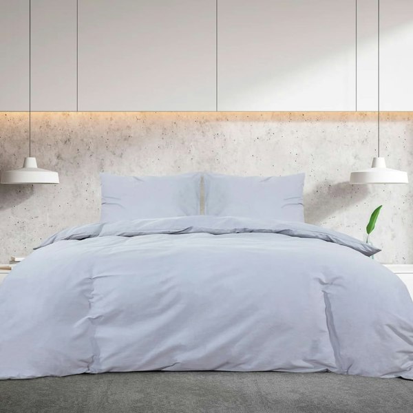 Berkfield Duvet Cover Set Grey 135x200 cm Cotton