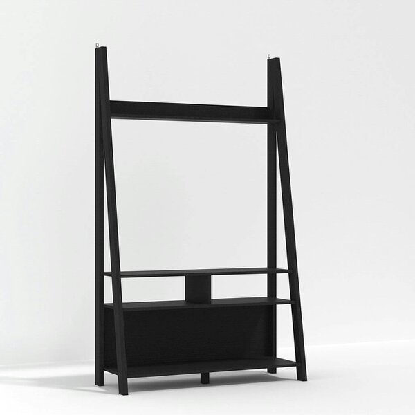 Wyld Haus Athy Small Black Wooden Ladder TV Unit