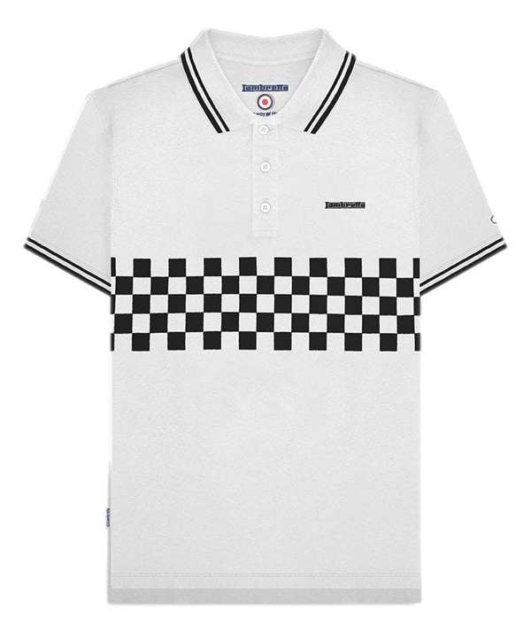 Lambretta Mens Classic Retro 2 Tone Mod Ska Casual Polo Shirt