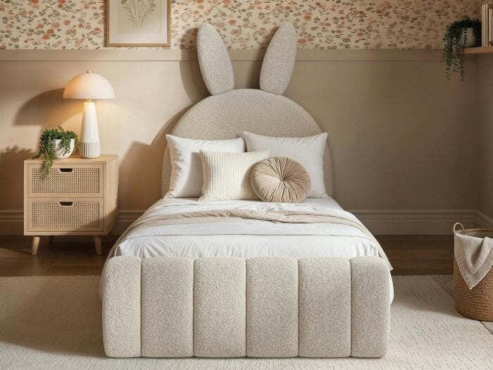 Flair Lapin Single Bed with Bunny Headboard Boucle