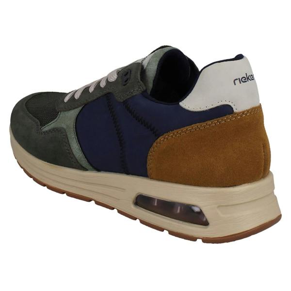 Rieker Mens Rieker Casual Lace Up Suede Leather Trainers B1000