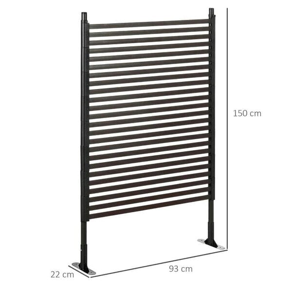 Garden Fence with 2 Standing Ways for Hard & Soft Ground, Decorative Outdoor Divider, Animal Barrier Fence, Brown