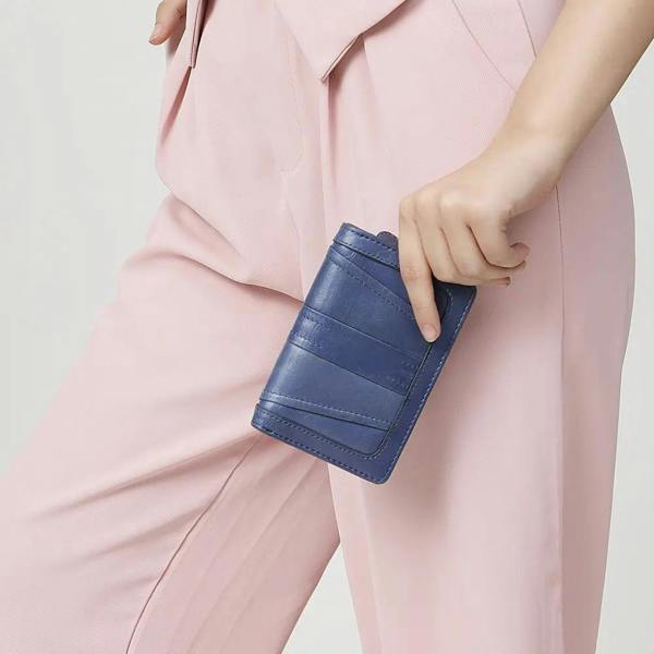 Blue Italian Leather Purse – Amalfi 02