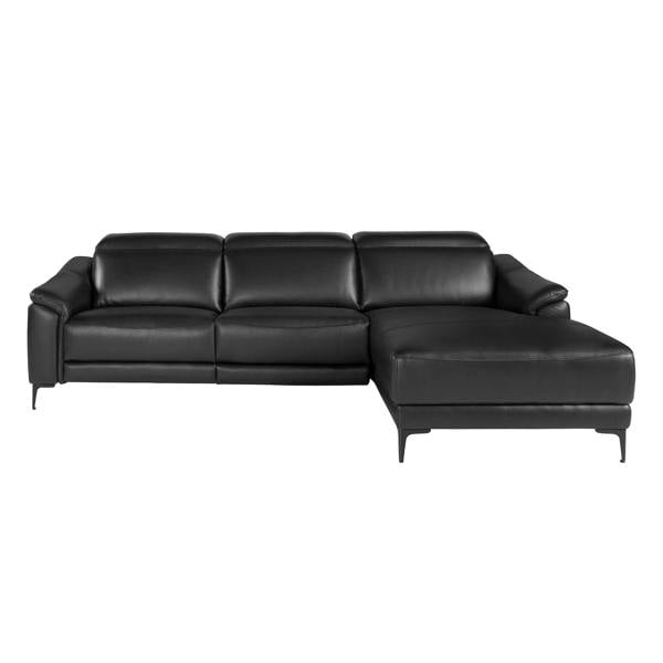Angel Cerdá Relax corner sofa in black leather 6205/6206