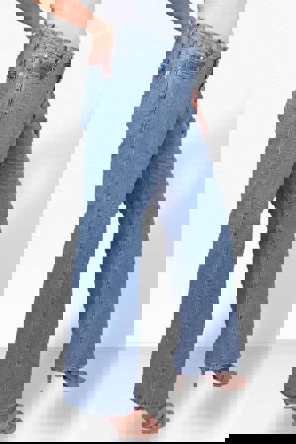 Paulo Due Womens Floral Embossed Straight Leg Denim Jeans