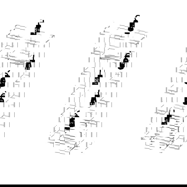 Furniture To Go Space Wardrobe - 4 Doors 3 Drawers in White 2000