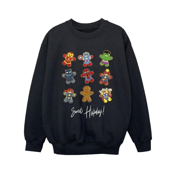 Marvel Boys Gingerbread Avengers Sweatshirt - Black