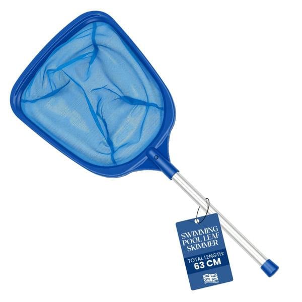 My Garden Outdoor Living Leaf Skimmer 63cm - Swimming Pool Skimmer with Fine Mesh - Lightweight Aluminum Pool Cleaning Net for Leaves, Bugs & Debris