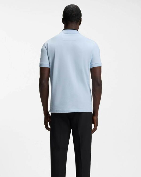 BOSS Green PL_Member Mens Short Sleeve Polo Shirt - Open Blue 460