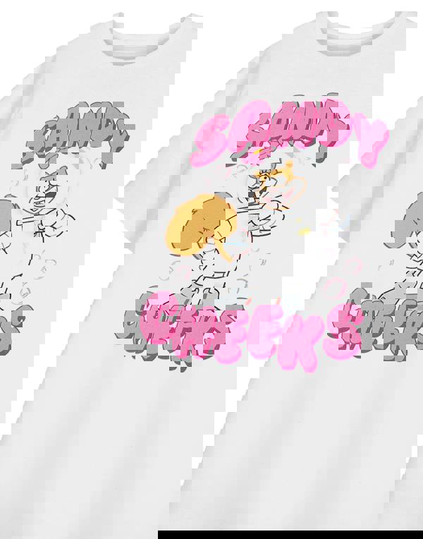 SpongeBob SquarePants Girls White Sandy Cheeks Short Sleeved T-Shirt