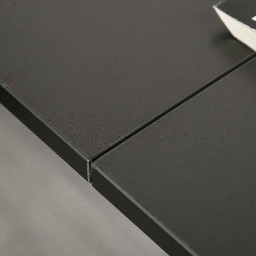 Wyld Haus Keba 143cm Metal Black Industrial L Shaped Desk With Storage Drawer