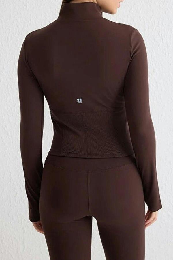 WOVCOR Thumbhole Knitted Sports Jacket