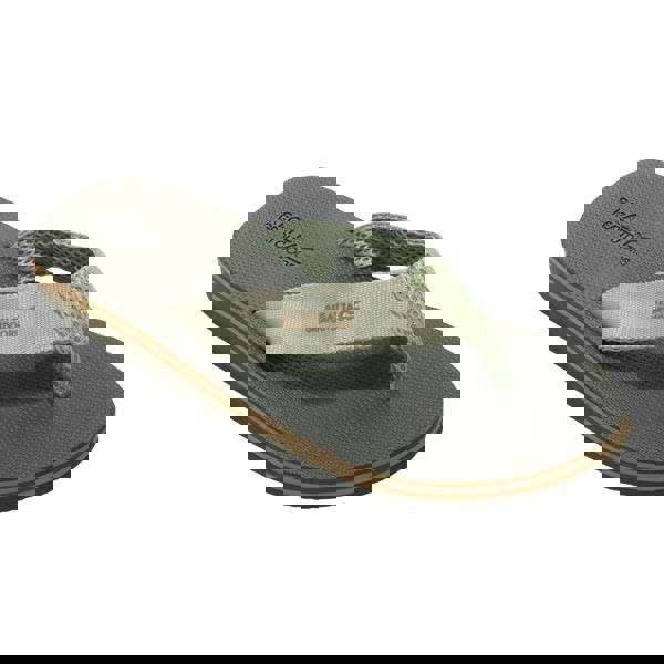 Regatta Mens Rico Flip Flops - Dark Khaki/Teal - 