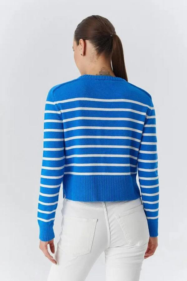 Hoxton Gal Soft-Textured Striped Knit Sweater