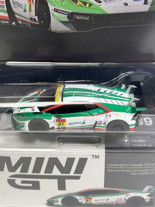 Mini GT Lamborghini Huracan GT3 EVO #87 2023 Super GT Series 1:64 Scale Mini GT MGT00689L