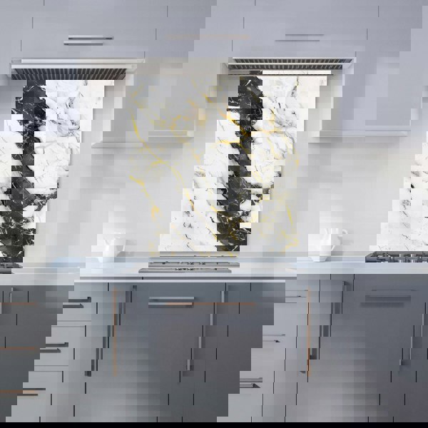Warren Reed - Designer Flecks Of Gold Marble Effect Kitchen Splashback