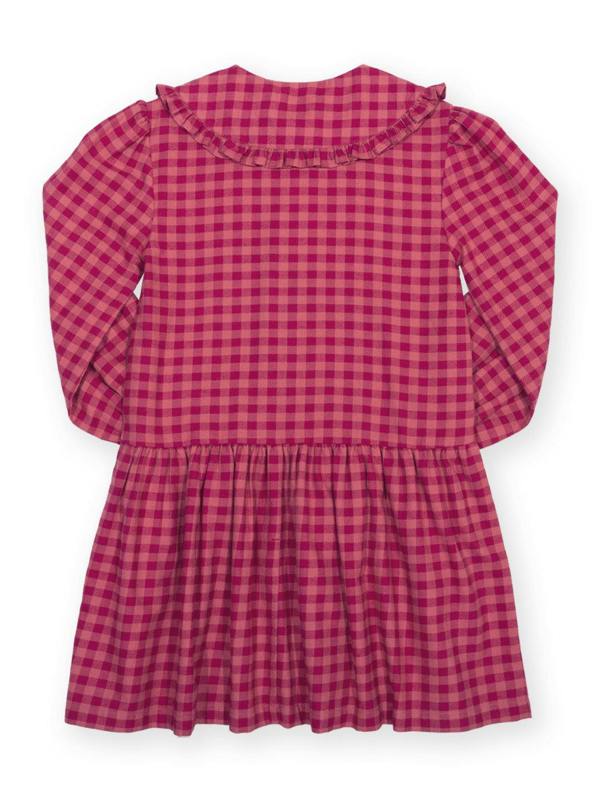 Kite Girls Organic Damson Check Dress