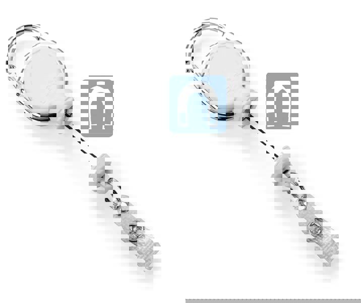 Durable Extra Strong Retractable Clip Badge Reels for ID & Keys | White