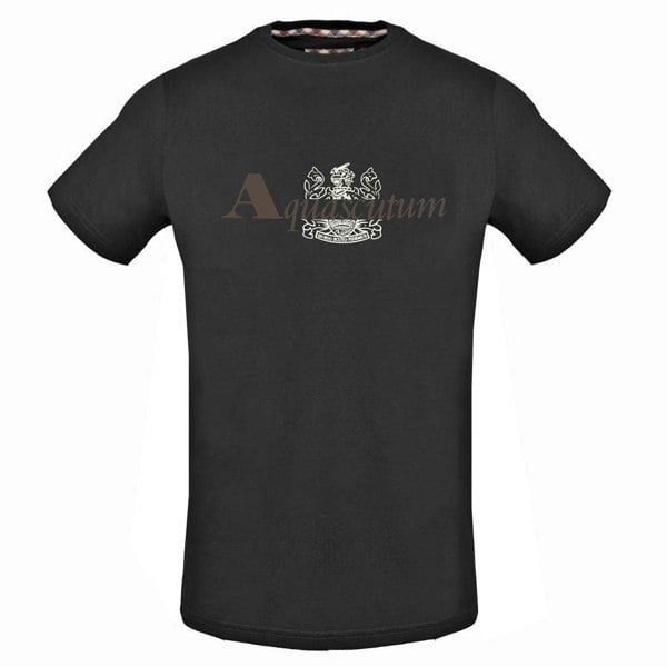 Aquascutum Brand Aldis Logo T-Shirt - Black