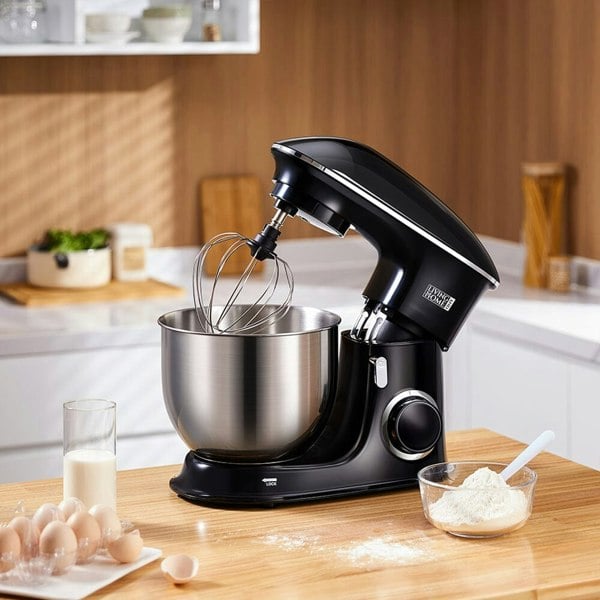 7-Quart Black Household Stand Mixer Kitchen Appliances Living and Home