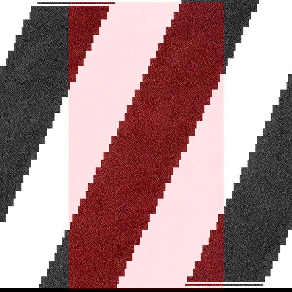 Shaggy Rug Plain Red non-shedding easy to clean