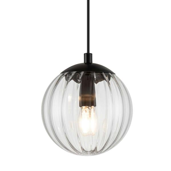 COSYLYTE Kingston 3 Light Ribbed Glass Pendant Light