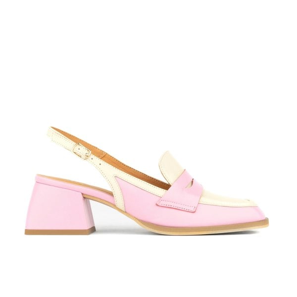 Embassy London Diana - Pink & Pastel - Women's 2.4 inch block heel sling backs in pastel leather