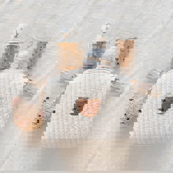 Anymom Anysort Mommy Baby Changing Bag Bear Design Stroller Bag With Zipper Maternity Organizer Cotton Storage Bag for Mommy