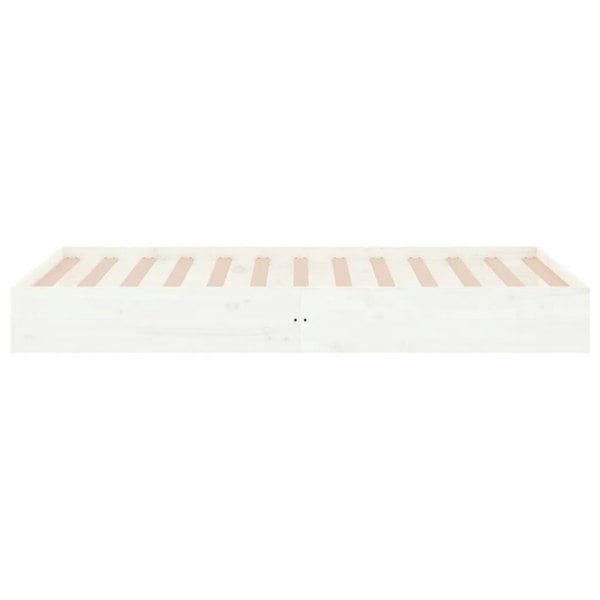 Berkfield Bed Frame White Solid Wood 100x200 cm