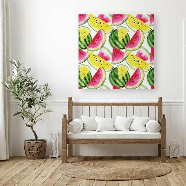 Warren Reed Colourful Melon Pattern Canvas